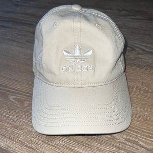 Cream Adidas ball cap